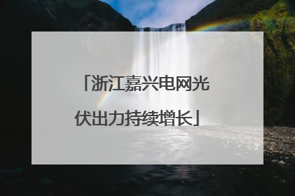 浙江嘉兴电网光伏出力持续增长