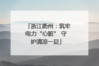 浙江衢州：筑牢电力“心脏” 守护清凉一夏