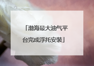 渤海最大油气平台完成浮托安装