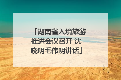 湖南省入境旅游推进会议召开 沈晓明毛伟明讲话