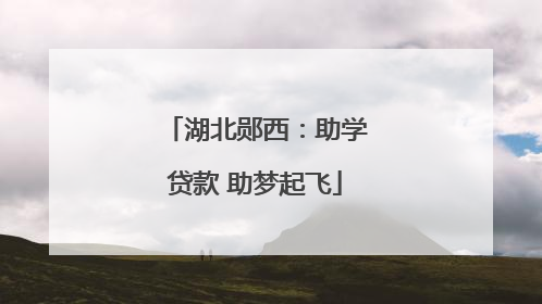 湖北郧西：助学贷款 助梦起飞