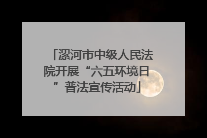 漯河市中级人民法院开展“六五环境日”普法宣传活动