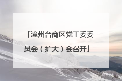 漳州台商区党工委委员会（扩大）会召开