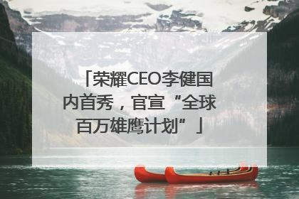荣耀CEO李健国内首秀，官宣“全球百万雄鹰计划”
