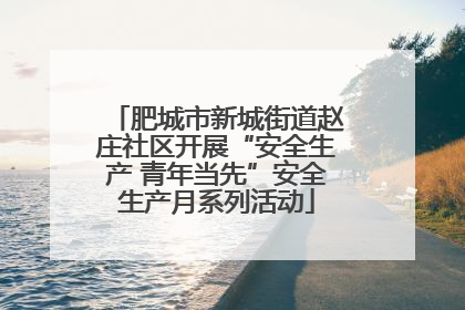 肥城市新城街道赵庄社区开展“安全生产 青年当先”安全生产月系列活动
