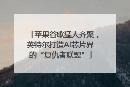 苹果谷歌猛人齐聚，英特尔打造AI芯片界的“复仇者联盟”