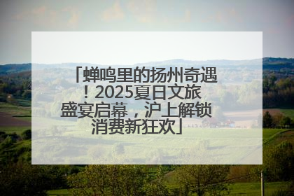 蝉鸣里的扬州奇遇！2025夏日文旅盛宴启幕，沪上解锁消费新狂欢
