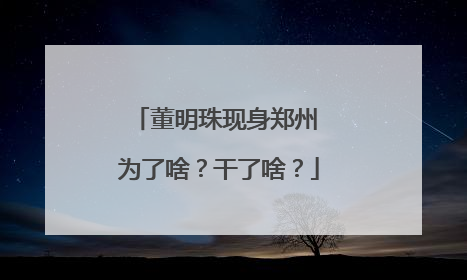 董明珠现身郑州 为了啥？干了啥？