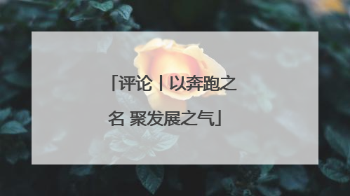 评论丨以奔跑之名 聚发展之气