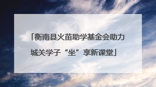 衡南县火苗助学基金会助力城关学子“坐”享新课堂