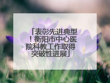 表彰先进典型！衡阳市中心医院科教工作取得突破性进展