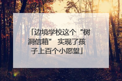 边境学校这个“树洞信箱” 实现了孩子上百个小愿望