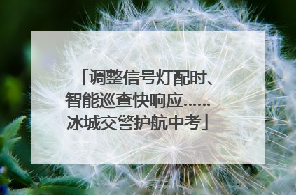 调整信号灯配时、智能巡查快响应……冰城交警护航中考