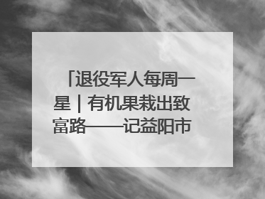 退役军人每周一星｜有机果栽出致富路——记益阳市银城南湖蔬果农民专业合作社总经理晏桂明