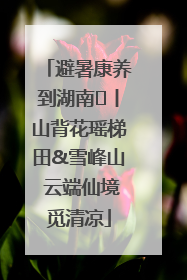避暑康养到湖南⑫丨山背花瑶梯田&雪峰山 云端仙境觅清凉