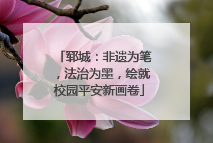 郓城：非遗为笔，法治为墨，绘就校园平安新画卷