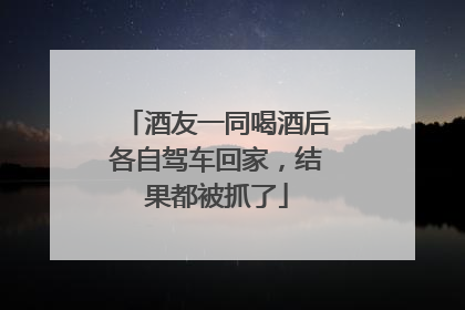 酒友一同喝酒后各自驾车回家，结果都被抓了
