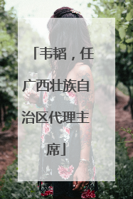 韦韬，任广西壮族自治区代理主席