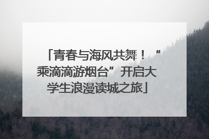 青春与海风共舞！“乘滴滴游烟台”开启大学生浪漫读城之旅