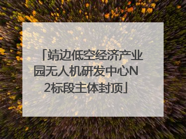 靖边低空经济产业园无人机研发中心N2标段主体封顶
