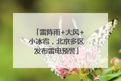雷阵雨+大风+小冰雹，北京多区发布雷电预警