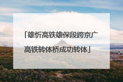 雄忻高铁雄保段跨京广高铁转体桥成功转体