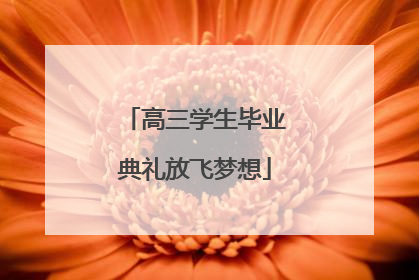高三学生毕业典礼放飞梦想