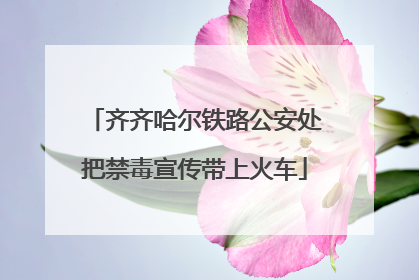 齐齐哈尔铁路公安处把禁毒宣传带上火车
