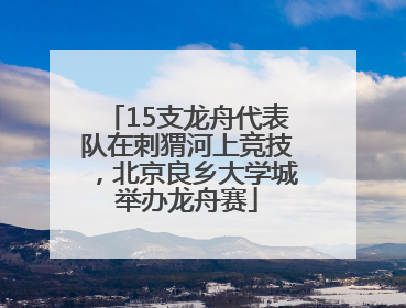 15支龙舟代表队在刺猬河上竞技，北京良乡大学城举办龙舟赛