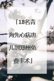 18名青海先心病患儿到郑州免费手术