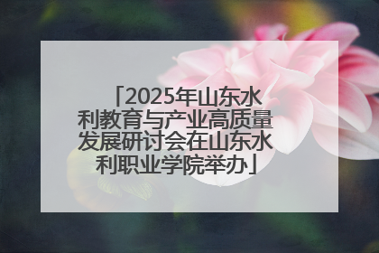 2025年山东水利教育与产业高质量发展研讨会在山东水利职业学院举办