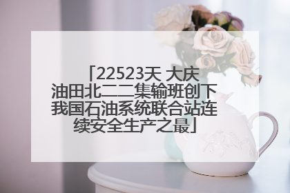 22523天 大庆油田北二二集输班创下我国石油系统联合站连续安全生产之最